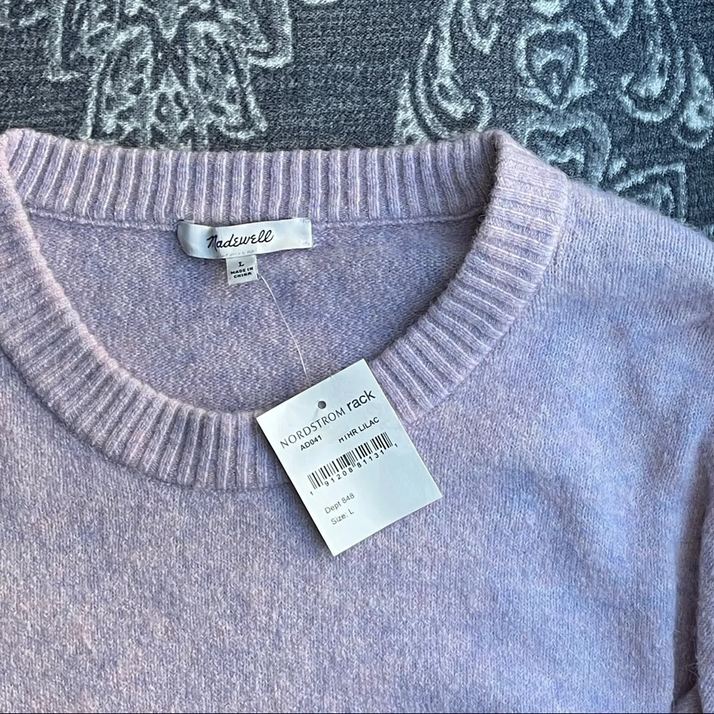 Madewell Payton Pullover Sweater in Heather Lilac Size Large
